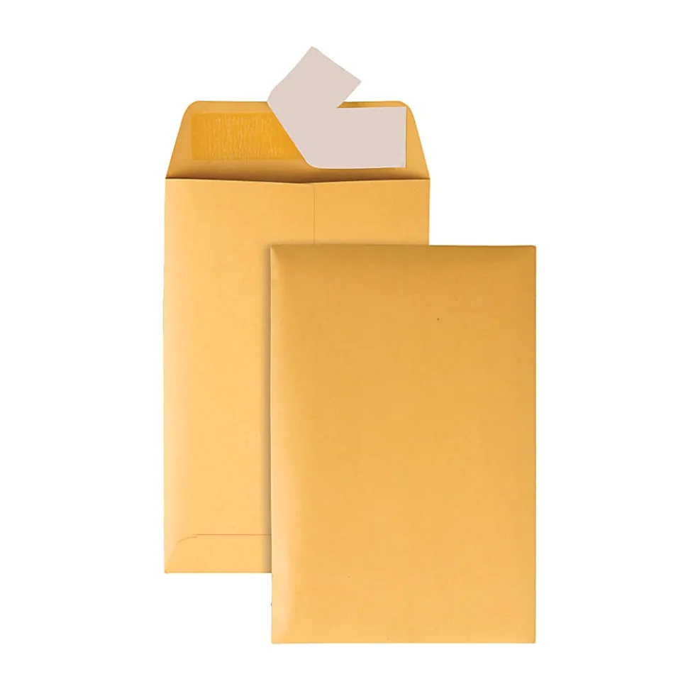Office Depot® Brand Manila Catalog Envelopes, 6" x 9", Clean Seal, Brown Kraft, Box Of 250