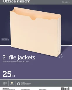 Office Depot® Brand Manila Double-Top File Jackets, 2