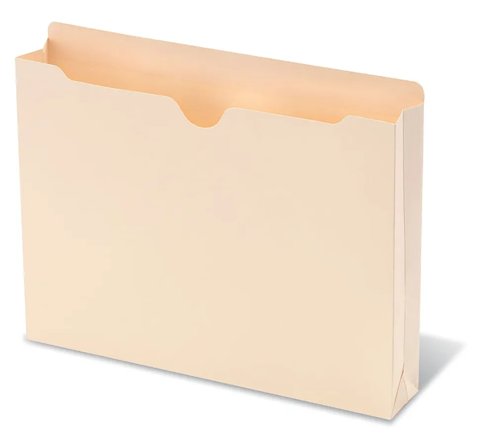 Office Depot® Brand Manila Double-Top File Jackets, 2" Expansion, Letter Size, Pack Of 25 File Jackets