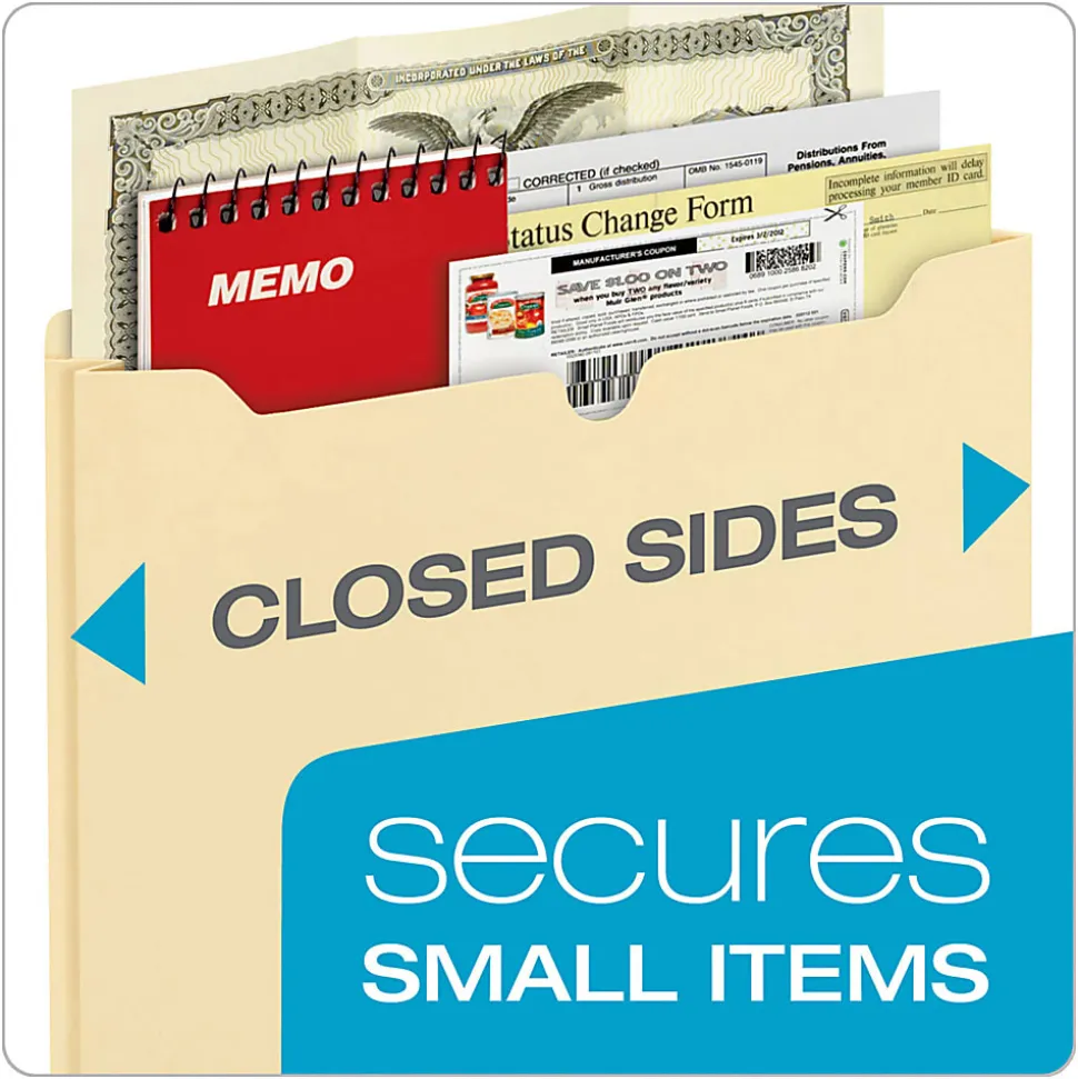 Office Depot® Brand Manila Double-Top File Jackets, 2" Expansion, Letter Size, Pack Of 25 File Jackets
