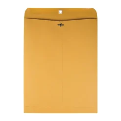 Office Depot® Brand Manila Envelopes, 12" x 15-1/2", Clasp Closure, Brown Kraft, Box Of 100