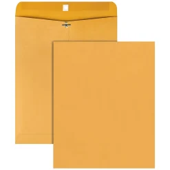Office Depot® Brand Manila Envelopes, 11-1/2" x 14-1/2", Clasp Closure, Brown Kraft, Box Of 100