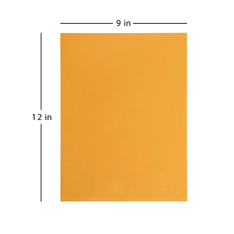 Office Depot® Brand Manila Envelopes, 9" x 12", Clasp Closure, Brown Kraft, Box Of 100