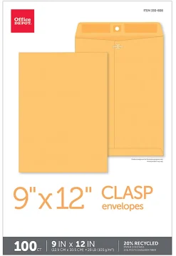 Office Depot® Brand Manila Envelopes, 9