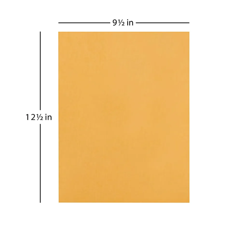 Office Depot® Brand Manila Envelopes, 9-1/2" x 12-1/2", Clasp Closure, Brown Kraft, Box Of 100