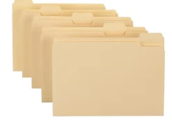 Office Depot® Brand Manila File Folders, 3/4" Expansion, 1/5 Cut, Letter Size, Pack Of 100 Folders