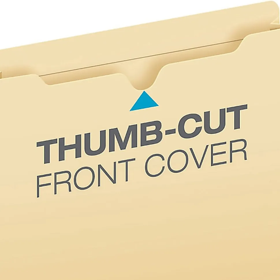 Office Depot® Brand Manila File Jackets, Reinforced Tab, 8 1/2" x 11", Box of 100 File Jackets