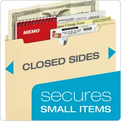 Office Depot® Brand Manila Single-Top File Jackets, 8 1/2