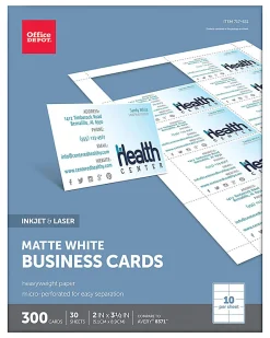 Office Depot® Brand Matte Business Cards, 2
