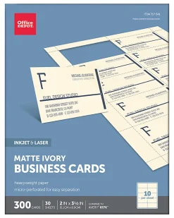 Office Depot® Brand Matte Business Cards, 2