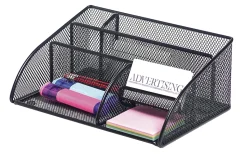 Office Depot® Brand Mesh Angled Desk Organizer, Black