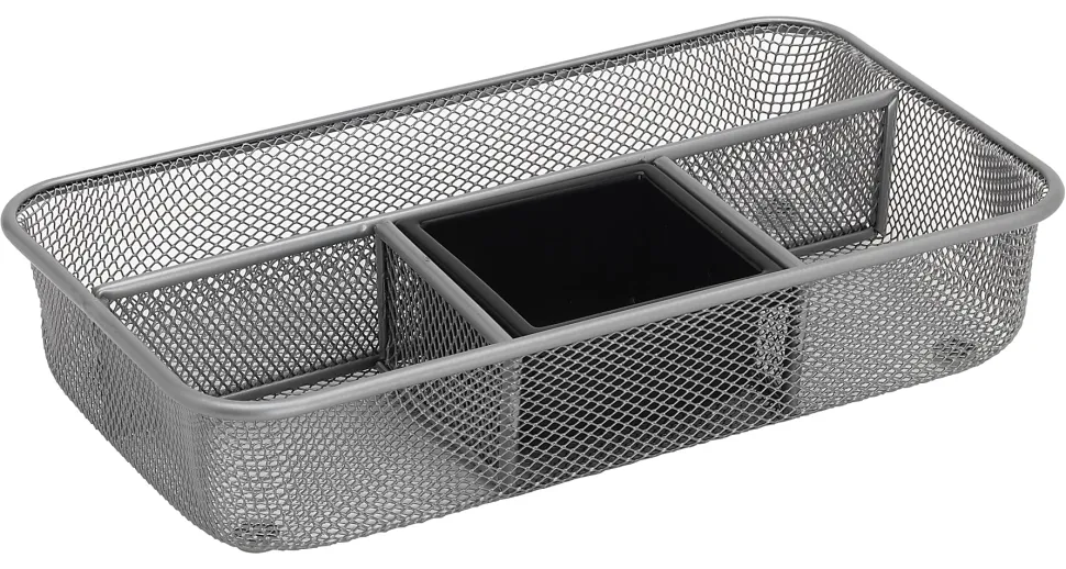 Office Depot® Brand Mesh Drawer Organizer, Silver