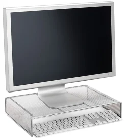 Office Depot® Brand Mesh Monitor Stand, Silver