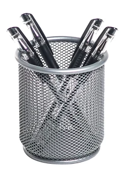 Office Depot® Brand Mesh Pencil Cup, Silver