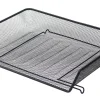Office Depot® Brand Mesh Self-Stacking Side-Loading Letter Tray, Black