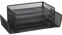 Office Depot® Brand Mesh 4-Shelf 2-Sided Desk Sorter, Black