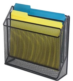 Office Depot® Brand Mesh 3-Tier Desk Organizer, Black