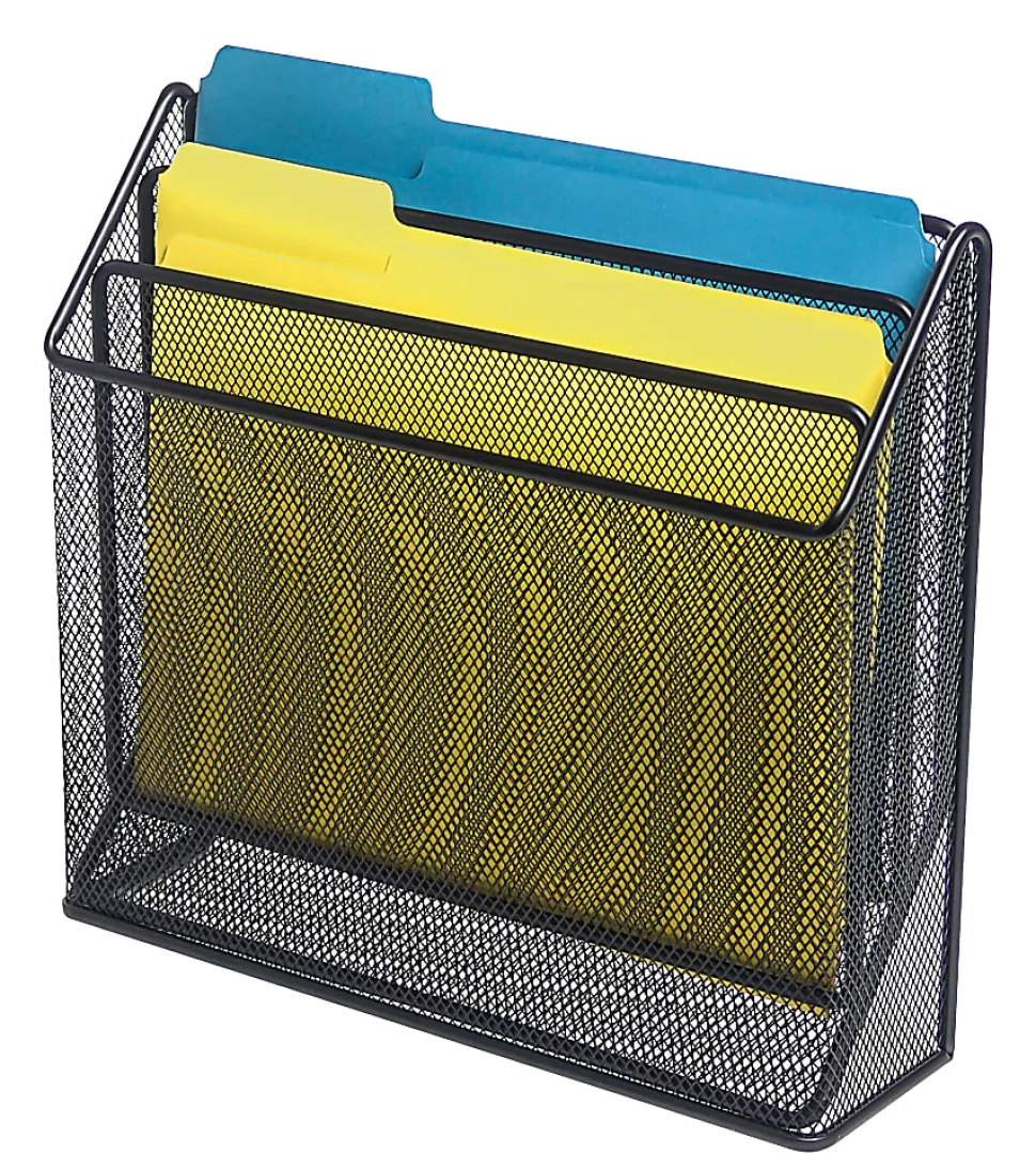 Office Depot® Brand Mesh 3-Tier Desk Organizer, Black