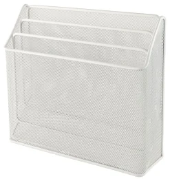 Office DepotĀ® Brand Mesh 3-Tier Desk Organizer, 11-1/2āH x 12-5/8āW x 3-1/2āD, White