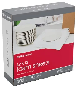 Office Depot® Brand Micro Foam Packing Sheets, 12" x 12", Pack Of 100