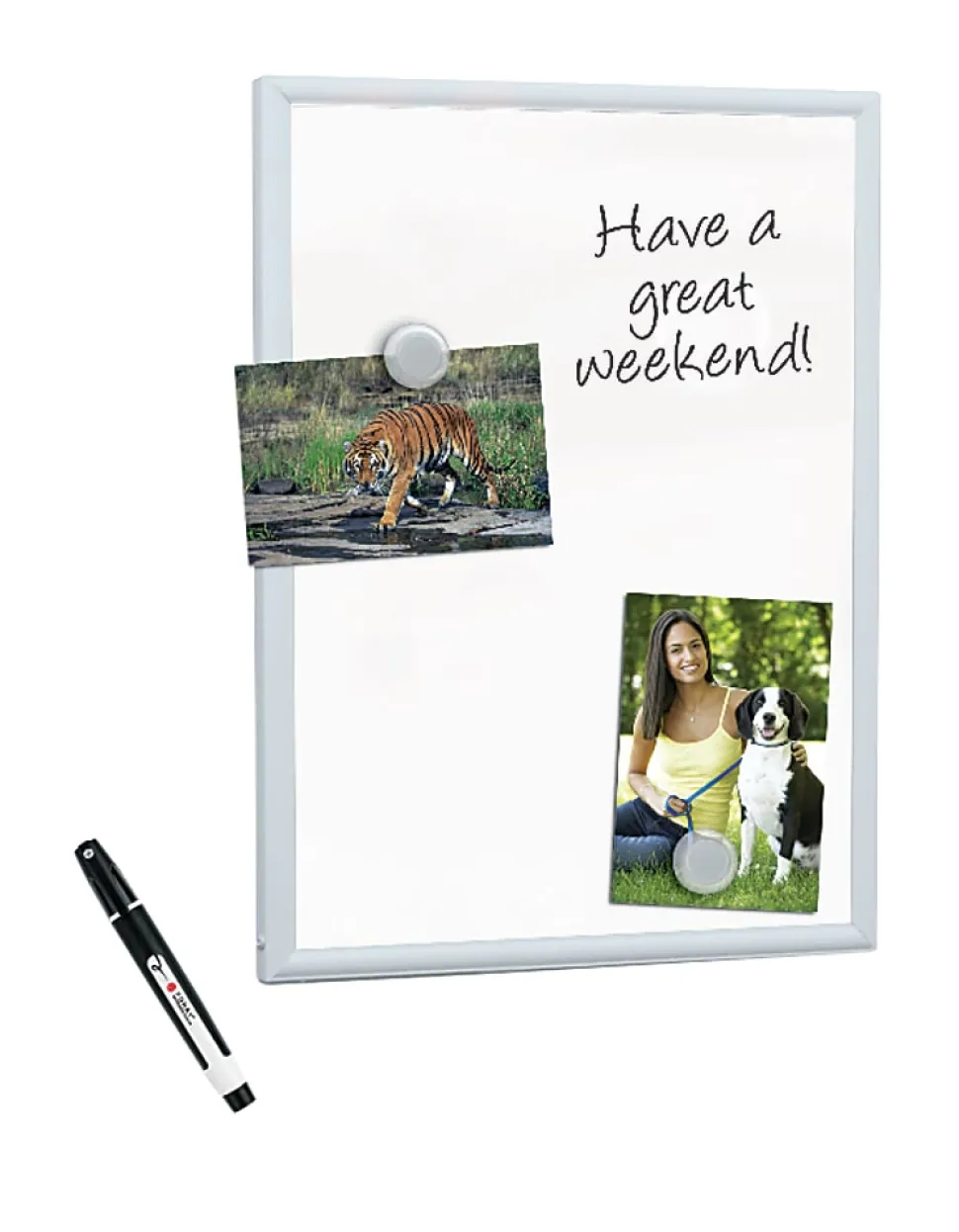 Office Depot® Brand Mini Magnetic Dry-Erase Whiteboard, 11" x 14", Aluminum Frame With Silver Finish