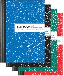 Office Depot® Brand Mini Marble Composition Books, 3-1/4" x 4-1/2", Narrow Ruled, 80 Sheets Per Book, Assorted Colors, Pack Of 4
