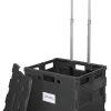 Office Depot® Brand Mobile Folding Cart With Lid, 16"H x 18"W x 15"D, Black