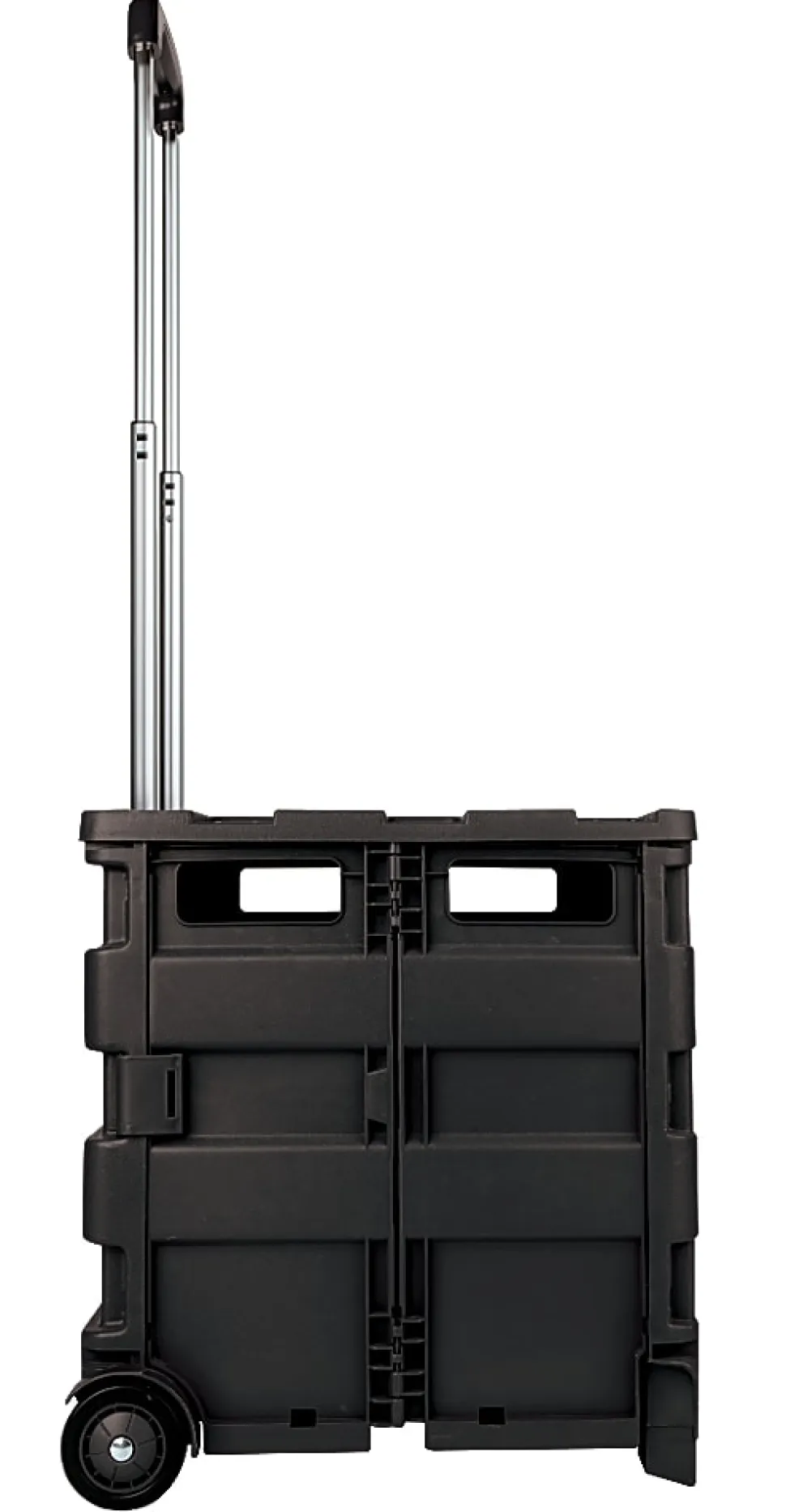 Office Depot® Brand Mobile Folding Cart With Lid, 16"H x 18"W x 15"D, Black