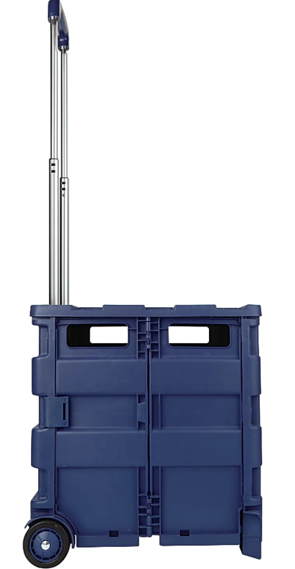 Office Depot® Brand Mobile Folding Cart With Lid, 16"H x 18"W x 15"D, Blue