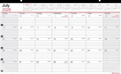 2026-2027 Office Depot® Brand Monthly Academic Desk Calendar, 17-3/4" x 10-7/8", 30% Recycled, July 2026 To June 2027