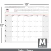 2026-2027 Office Depot® Brand Monthly Academic Wall Calendar, 15" x 12", 30% Recycled, July 2026 To June 2027