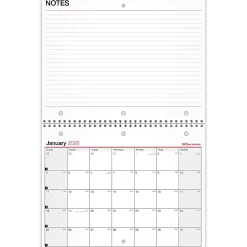 Office Depot Brand Monthly Desk Wall Calendar, 11" x 8 1/2", White, January 2026 to December 2026, OD30152826