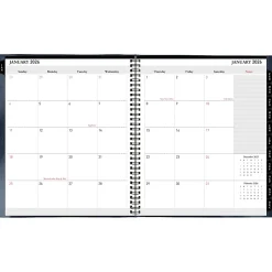 Office Depot Brand Monthly Planner, 9" x 11", Navy, January 2026 to January 2027, OD71071726