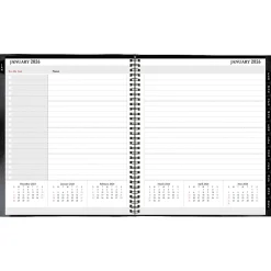 Office Depot Brand Monthly Planner, 9" x 11", Black, January 2026 to January 2027, OD71060026