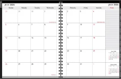 2026-2027 Office Depot® Brand 18-Month Weekly/Monthly Academic Planner, 6" x 8", 30% Recycled, Black, July 2026 To December 2027