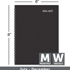2026-2027 Office Depot® Brand 18-Month Weekly/Monthly Academic Planner, 6