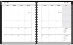2026-2027 Office DepotĀ® Brand 14-Month Weekly/Monthly Academic Planner, Vertical Format, 8" x 11", 30% Recycled, Black, July 2026 To August 2027