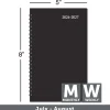 2026-2027 Office Depot® Brand 14-Month Weekly/Monthly Academic Planner, 5" x 8", 30% Recycled, Black, July 2026 To August 2027