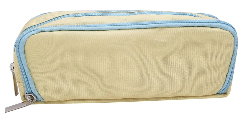 Office Depot® Brand Multi-Pocket Pencil Pouch, 3-1/2" x 7", Yellow