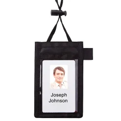 Office Depot® Brand Neck Pouch Name Badge, Vertical, 2 1/4" x 3 1/2"