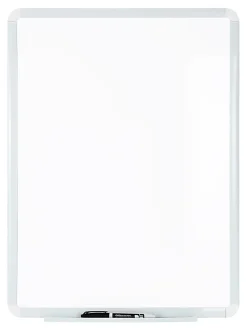 Office Depot® Brand Non-Magnetic Melamine Dry-Erase Whiteboard, 18" x 24", Plastic Frame With White Finish