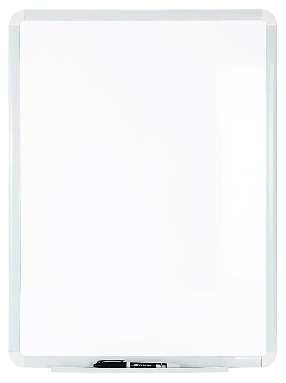 Office Depot® Brand Non-Magnetic Melamine Dry-Erase Whiteboard, 18" x 24", Plastic Frame With White Finish