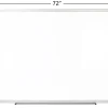 Office Depot® Brand Non-Magnetic Melamine Dry-Erase Whiteboard With Marker, 48" x 72", Aluminum Frame With Silver Finish