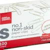 Office Depot® Brand Non-Skid Paper Clips, No. 1, Small, Silver, Pack Of 5 Boxes, 100 Per Box, 500 Total