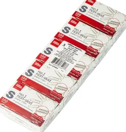 Office Depot® Brand Non-Skid Paper Clips, No. 1, Small, Silver, Pack Of 5 Boxes, 100 Per Box, 500 Total