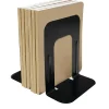 Office Depot® Brand Nonskid Steel Bookends, 9", Black, Set Of 2