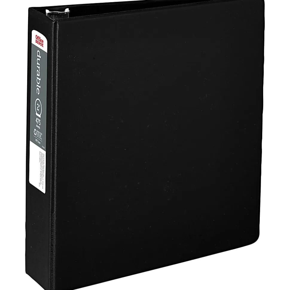 Office Depot® Brand Nonstick 3-Ring Binder, 2" Round Rings, Black