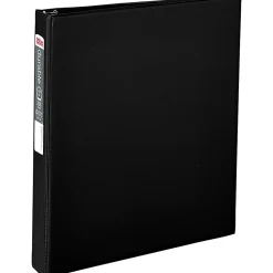 Office DepotĀ® Brand Nonstick 3-Ring Binder, 1" Round Rings, Black