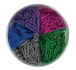 Office Depot® Brand Paper Clips, Tub Of 1000, No. 1, Assorted Colors