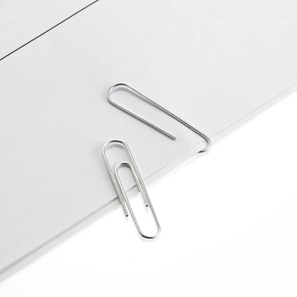Office Depot® Brand Paper Clips, No. 1, Small, Silver, Pack Of 10 Boxes, 100 Per Box, 1,000 Total